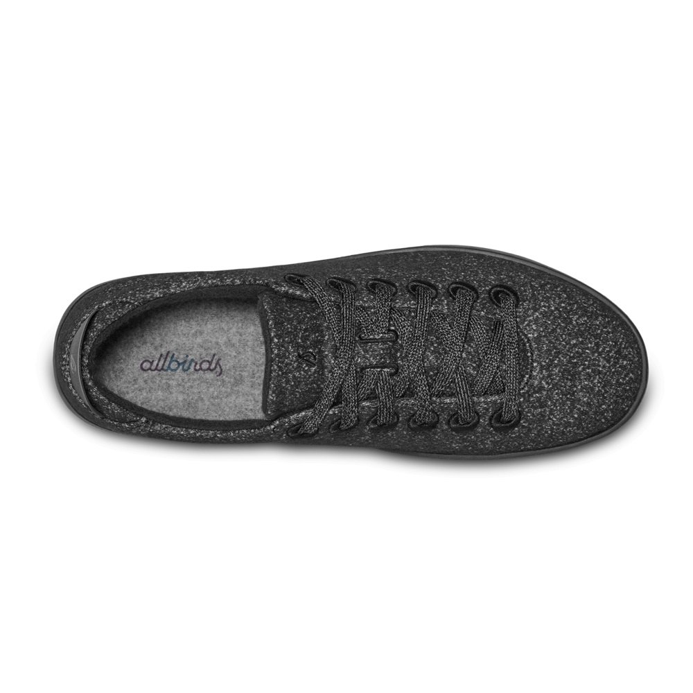 Allbirds Men\'s Wool Pipers - Sneakers Black - ARQ967803